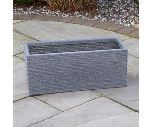 Samuel ALEXANDER Strata Ash Slate Effect Trough 60cm W x 25cm D x 25.5cm H