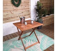 Samuel Alexander Windermere Outdoor 4 Person Folding Square Wooden Table in Black Samuel Alexander Black