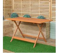 Samuel Alexander Windermere Outdoor 6 Person Folding Rectangular Wooden Table in Brown Samuel Alexander Brown