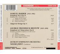 SAMUEL BARBER: SYMPHONY NO. 2; ADAGIO FOR STRINGS; GEORGE FREDERICK BRISTOW: SYM