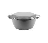 Samuel Groves 1.3L Enamelled Cast Iron Round Casserole Dish with Lid (16.5cm) - Compact Dutch Oven Pot for Stews Soup & Sourdough Bread, Even Heat, Oven Safe 240°C, Induction Ready, Easy-Clean Enamel
