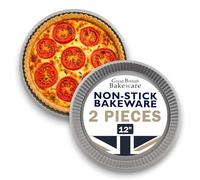 Samuel Groves 12" Fluted Round Quiche Flan Tart Tin Pan Twin Pack Superior Double Coated Non Stick Made in England (12")