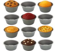 Samuel Groves 12 Pack Muffin, Pie, Fairy Cupcake Cups, Superior Double Coated Non-Stick, Air Fryer Suitable, UK Made Individual Baking Cups for Muffins, Cupcakes, Mini Pies, Party, and Pudding