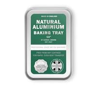 Samuel Groves 18" Professional Aluminium Baking Tray - Made in England - 47 x 36 x 2CM - Non-Toxic Natural Uncoated Aluminium Oven Tray, Warp-Resistant, Baking Sheet (Baking Tray, 18")