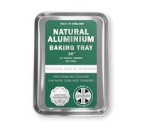 Samuel Groves 20" Professional Aluminium Baking Tray - Made in England - 52 x 42 x 2CM - Non-Toxic Natural Uncoated Aluminium Oven Tray, Warp-Resistant, Baking Sheet (Baking Tray, 20")