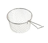 Samuel Groves 22.8cm Stainless Steel Chip Basket - Heavy Duty Round Wire Frying Basket for Deep Frying, Draining, Chips, Fries, and Multi-Purpose Kitchen Use - Durable, Easy to Clean, Rust-Resistant.