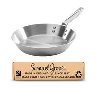 Samuel Groves 26cm Stainless Steel Frying Pan - Tri-Ply Fully Clad, PFAS-Free, Induction, Gas & Oven Safe - Professional Uncoated Skillet - Made in UK Since 1817 - Britain's Oldest Cookware Brand