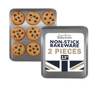 Samuel Groves 33cm Non-Stick Slide-Off Baking & Cookie Sheet 2 Pack UK Made | Two UK-made rimless baking sheets with double-coated non-stick surfaces for cookies, biscuits, pizza and bread.