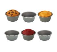 Samuel Groves 6X Muffin Mince Pie Cupcake Cups, Individual, Superior Double Coated Non Stick, Suitible for Air Fyers Made in England