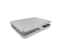 Samuel Groves Aluminium Baking Pan with Lid 267x206x32mm | Made in England | Bakeware, Baking Tray & Lid, Professional Bakeware, Commercial-Grade Tray with Cover for Bread, Pastries, Roasting,