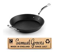 Samuel Groves Britannia Recycled 24cm Cast Iron Skillet with Long Handle, British Made Frying Pan, Pre-Seasoned, Induction & Oven Safe, Sustainable Cookware - Britain's Oldest Cookware Brand