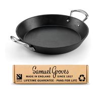 Samuel Groves Britannia Recycled 24cm Cast Iron Skillet with Side Handles, British Made Frying Pan, Pre-Seasoned, Induction & Oven Safe, Sustainable Cookware - Britain's Oldest Cookware Brand