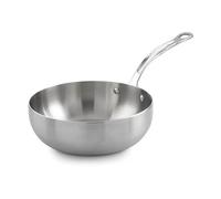 Samuel Groves 20 cm Stainless Steel Sauté Pan, Tri-Ply Chef Pan, UK Made | 3 mm fully clad; 1.5 litre; uncoated, PFAS free; oven safe to 250°C; pan only, lid not included, Made in England Since 1817