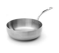 Samuel Groves 24 cm Stainless Steel Sauté Pan, Tri-Ply Chef Pan, UK Made | 3 mm fully clad; 2 litre; uncoated PFAS free; oven safe to 250°C; pan only, lid not included, Made in England Sicne 1817;