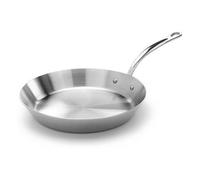 Samuel Groves - Classic Stainless Steel Tri-Ply Frying Pan - Rapid Heat Distribution - Suitable for All Hobs, Including Induction Made in England (28cm)