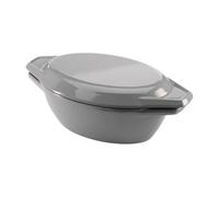Samuel Groves Enamel Cast Iron Oval Casserole Dish with Lid - 27.5cm / 3L | Compact Dutch Oven | Oven & Hob Safe, Durable Enamel Coating, Even Heat Distribution