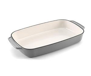 Samuel Groves - Enamel Cast Iron Rectangular Roaster 35cm by Chabrias LTD
