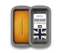 Samuel Groves Great British Bakeware 2 Pack 1lb Superior Double Coated Non-Stick Loaf Tins, Bread Baking Mould Pan, Loaf Cake, Cake Tin, Twin Set, PFOA & BPA Free Cookware, Made in England