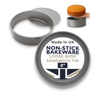 Samuel Groves Sandwich Tin 2 Pack | Victoria Sponge Tins | 8” Round Cake Tins - UK Made Loose Base, Double Coil Non-Stick Coating - Perfect for Air Fryer & Oven
