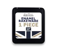 Samuel Groves UK Made Vitreous Enamel Roasting/Baking Tray Sheet, Baking Tray, 34cm, Baking Cookie Tray, Brownie, (34cm Slide Off Baking Sheet)