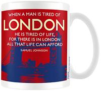 Samuel Johnson Pyramid International London (Tired of Quote) Official Boxed Ceramic Coffee/Tea Mug, Multi-Colour, 11 oz/315 ml