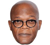 Samuel L Jackson (Bald) Celebrity Mask, Flat Card Face, Fancy Dress Mask