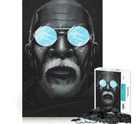 Samuel L. Jackson Portrait Puzzle for Teenagers 1000 Pieces Smart Reason Toy Stress Release Sharp Edge Birthday Gift (50x75cm)