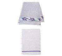 Samuel Lamont & Sons Poli-dri Jacquard Tea Towels Mixed Pack Lavender, Purple and White - Pack of 4, Ultra-absorbent & Super Soft, 50cm x 70cm, Machine Washable - 4-Pack