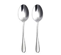 Samuel Lilly Collection - Serving Spoons (23.5cm x 5.5cm) - Ideal for Serving Dinner, Desserts Both for Home use and Catering (2 Piece Set) - Polished Stainless Steel (18/10)