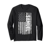 Samuel Personal Name American Flag Retro Men Women Funny Long Sleeve T-Shirt