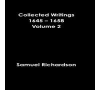 Samuel Richardson Collected Writings 1645 - 1658 Volume 2 Hardcover Book Samuel Richardson Multicolor