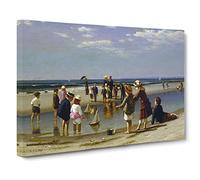 Samuel S. Carr Small Yacht Racing Classic Painting Canvas Wall Art Print Ready to Hang, Framed Picture for Living Room Bedroom Home Office Décor, 30x20 Inch (76x50 cm)