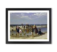 Samuel S. Carr Small Yacht Racing Classic Painting Framed Print | A3 Black Framed Wall Art | Ready to Hang | Classic Vehicle Picture | Living Room Bedroom Lounge Office