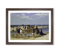 Samuel S. Carr Small Yacht Racing Classic Painting Framed Print | A3 Walnut Framed Wall Art | Ready to Hang | Classic Vehicle Picture | Living Room Bedroom Lounge Office
