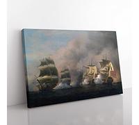 Samuel Scott Cape of Good Hope Classic Painting Canvas Wall Art Print Ready to Hang, Framed Picture for Living Room Bedroom Home Office Décor, 60x40 cm (24x16 Inch)