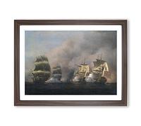 Samuel Scott Cape of Good Hope Classic Painting Framed Wall Art Print, Ready to Hang Picture for Living Room Bedroom Home Office Décor, Walnut A2 (64 x 46 cm)