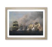 Samuel Scott Cape of Good Hope Classic Painting Framed Wall Art Print, Ready to Hang Picture for Living Room Bedroom Home Office Décor, Oak A3 (46 x 34 cm)