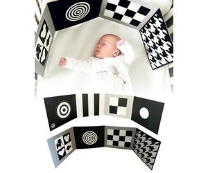 Samuel Sensory Black and White Baby & Development Stand up Board. High Contrast Simple Geometric Shapes, Made from 700GSM Card. Newborn Gift for Visual Stimulation Brain Development (A1)