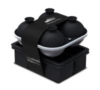 Samuelworld Premium Ice Trays Combo (3 Pack), Large Ice Sphere Maker and Upgraded Ice Cube Trays, Food Grade, Easy to Use, Built-in Funnels