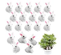 Samuliy Bunny Figurines, Rabbits Doll | Resin Bunny Animals Figurines, Resin Miniature Ornament Cute Easter Bunny Figurines Easter Cake Decorations Cake Toppers