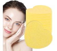 Samuliy Compressed Facial Sponges, Spa Sponges - Heart-Shaped Compressed Face Sponge, Natural Sponge Pads, Facial Cleansing Sponge for Washing Face, Cleansing,