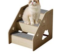 Samuliy Dog Stairs for Bed, Portable Dog Stairs Steps Wood Pet Stairs, Sturdy Dog Couch Stairs Wooden Dog Stairs for Old Dogs Small Dogs