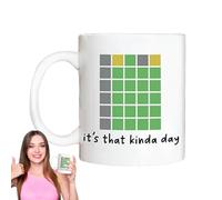 Samuliy Funny Mug, Fun Wordle Coffee Mug, Ceramic Funny Word Coffee Mug - Wordle Inspired Ceramic Coffee Mug, Wordle Word Game Lover's Mug, Dishwasher Safe Microwavable Drinking Cup Supplies