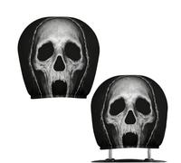 Samuliy Ghost Face Headrest Covers Halloween Spooky Universal Protector