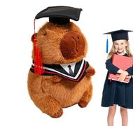 Samuliy Graduation Plush - Commencement Capybara Keepsake | Plush Stuffed Decoration with Hat for Girl Room Accessory High School College Friends