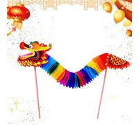 Samuliy New Year Decorations with Paper - Paper Dragon Small DIY Craft Set - Home Decor Dragon, New Year Paper Doll Dance Paper Cut-Out Gift