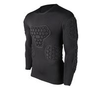 Samuliy Padded Football Shirt,Goalkeeper Jersey Black Long Sleeve - Youth Football Pad Shirt for Football Basketball Paintball Parkour, Soccer Padded Shirt