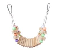Samuliy Parrot Bridge - Parrot Perch Swing Stand,Parrot Cage Toys with Metal Hook for Cockatiels, Conures, Parrots, Budgies, Hangable and Entertaining