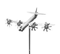 Samuliy Windmill for Airplanes, Weather Vane for Planes, Flat Metal Plane - Handmade Aircraft Weathervanes, Windmill Spinner Decoration, Outdoor Weathervane Decor for Lovers