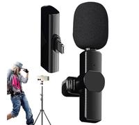Samuliy Wireless Lapel Microphone - Small Noise Reduction Lapel Mic - Ultra-Low Delay Portable Microphone For Podcasts, Video Recording, Live Streaming